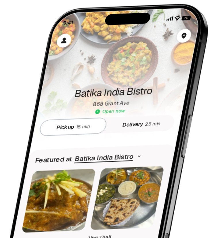 Batika India Bistro app preview